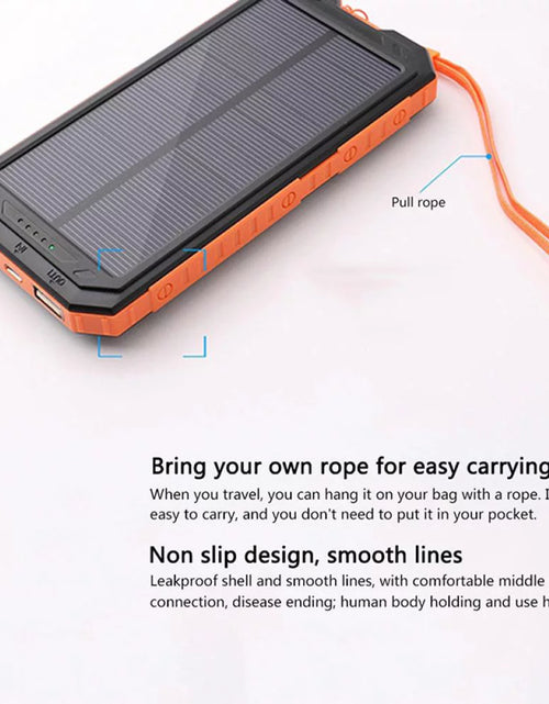 Load image into Gallery viewer, Waterproof 600000Mah Dual USB Portable Solar Battery Charger Solar Power Bank for Iphone, Mobile Cell Phone
