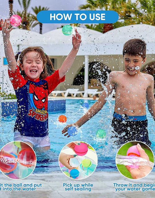 Load image into Gallery viewer, Reusable Water Balloons, Summer Water Toys, Outdoor Toys, Pool Toys, Self-Sealing Water Bomb for Kids Adults, Silicone Water Ball Easy Quick Fill, Fun Splash Water Bomb Party Supplies6 Pcs
