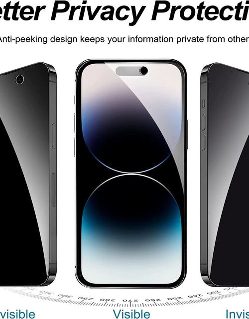 Load image into Gallery viewer, [2 Pack] Iphone 14 Pro Max Privacy Screen Protector 9H Tempered Glass Film Privacy Screen, Anti-Spy, with Easy Installation Frame
