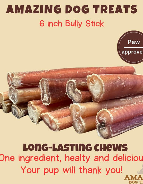 Load image into Gallery viewer, Bully Sticks 6 &amp; 7 Inch Regular Size - Premium Bully Stick Dog Chews - Long Lasting Bully Sticks for Dogs - Best Bully Stick Dog Bone - No Hide Dog Chews
