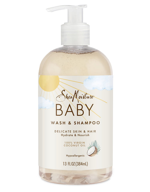 Load image into Gallery viewer, Newborn Baby Wash &amp; Shampoo 100% Virgin Coconut Oil All Skin, 13 Fl Oz
