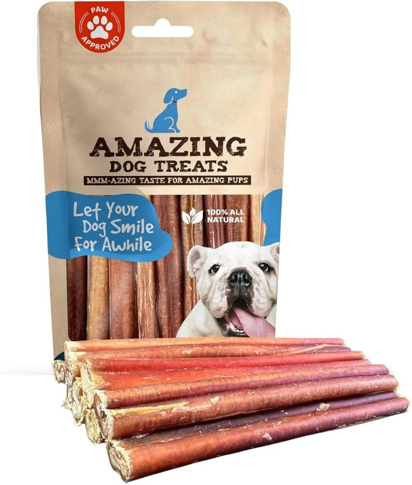 Bully Sticks 6 & 7 Inch Regular Size - Premium Bully Stick Dog Chews - Long Lasting Bully Sticks for Dogs - Best Bully Stick Dog Bone - No Hide Dog Chews