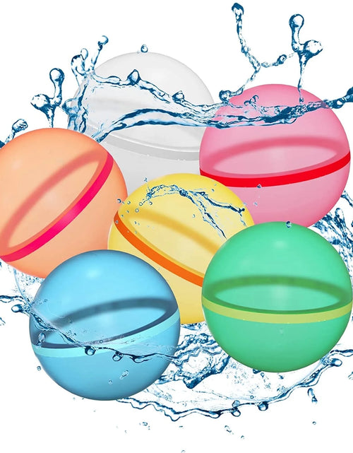 Load image into Gallery viewer, Reusable Water Balloons, Summer Water Toys, Outdoor Toys, Pool Toys, Self-Sealing Water Bomb for Kids Adults, Silicone Water Ball Easy Quick Fill, Fun Splash Water Bomb Party Supplies6 Pcs
