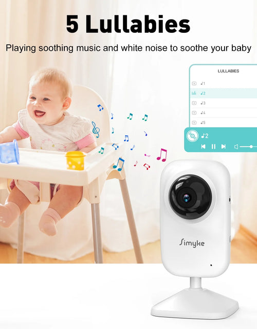 Load image into Gallery viewer, Upgrate Video Baby Monitor,Wifi Baby Camera,2.8&quot; LCD Display and App Control,1200Ft Long Range,2 Way Talk,Auto Night Vision,Sound Alert,Vox,Temperature Sensor 5 Lullabies Feeding Remind
