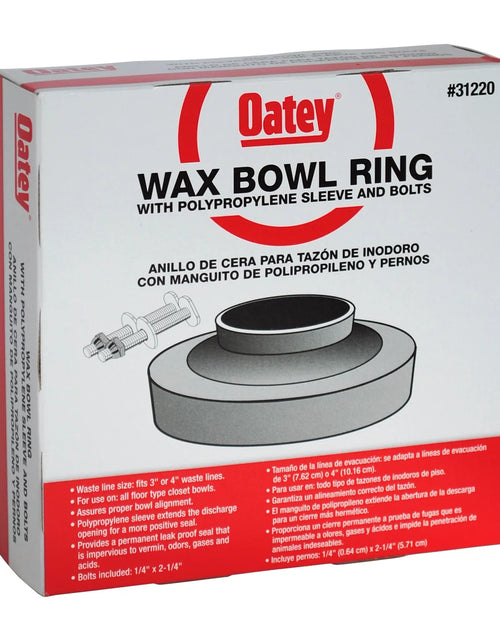 Load image into Gallery viewer, Leak-Proof Petroleum Toilet Wax Bowl Ring with Polyethylene Sleeve and Bolts
