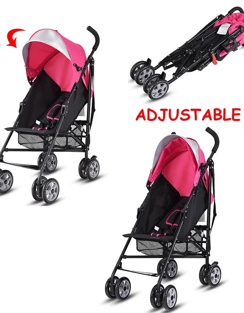 Load image into Gallery viewer, Folding Lightweight Baby Toddler Umbrella Travel Stroller W/ Storage Basket
