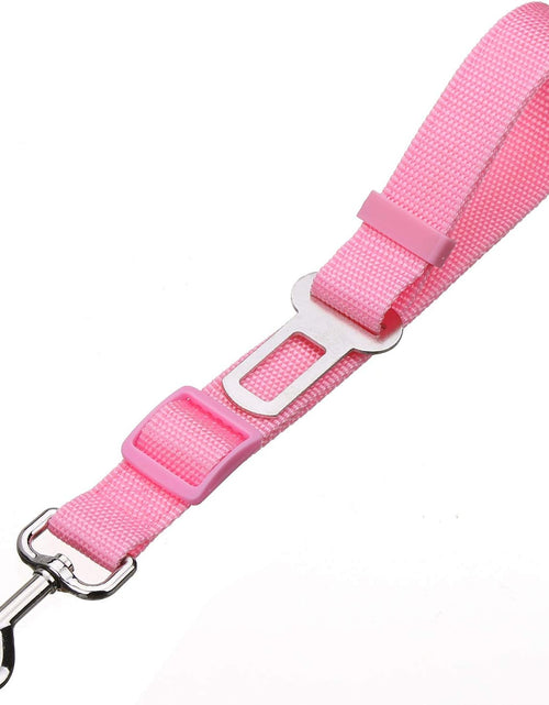 Load image into Gallery viewer, 2 Packs Adjustable Length Pet Dog Cat Car Seat Belt Pet Seat Belt Pet Accessories for Dogs Cats and Pets (Black Pink)
