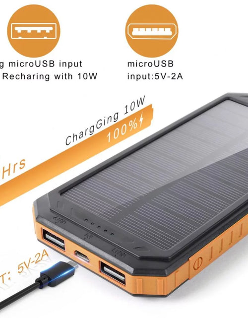 Load image into Gallery viewer, Waterproof 600000Mah Dual USB Portable Solar Battery Charger Solar Power Bank for Iphone, Mobile Cell Phone
